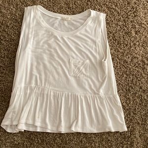 Copper key white tank top blouse